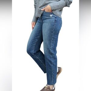 Pistola Charlie High Rise Classic Straight Raw Edge Jeans 28